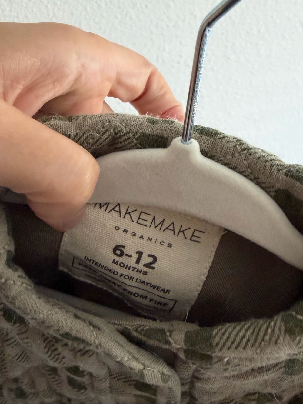 Make Make Organics Quilted Plaid Jacket Olive Green Size 6/12 Months Baby Unisex - Picture 3 of 3